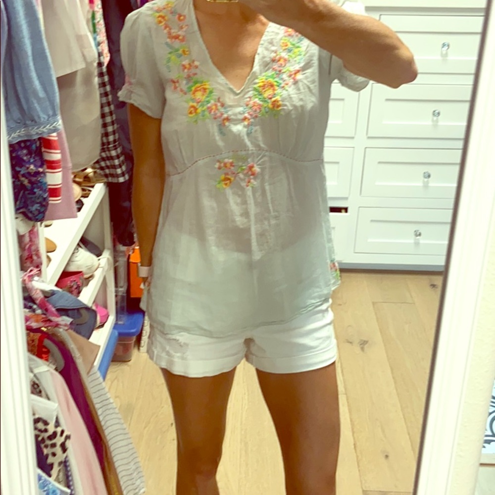 Johnny Was embroidered top